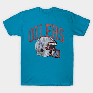 Oilers Football Helmet Retro T-Shirt